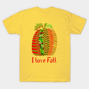 I love Fall - pumpkin design T-Shirt